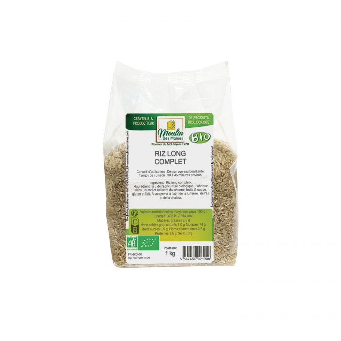 Moulin des Moines Riz Long Complet 1Kg