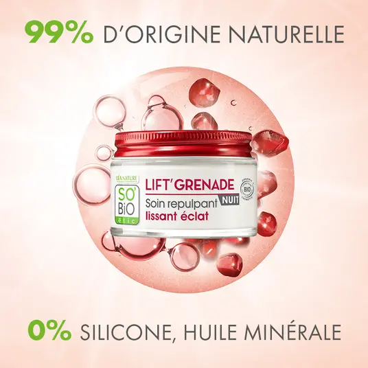 So Bio Soin de Nuit Repulpant Lissant Éclat 50Ml – Image 2