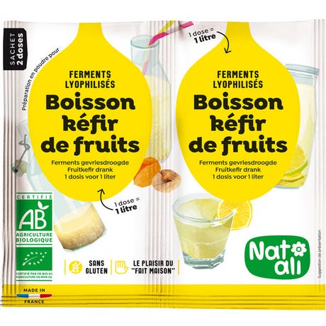 Natali Préparation pour Boisson Kefir de Fruit 2X5G