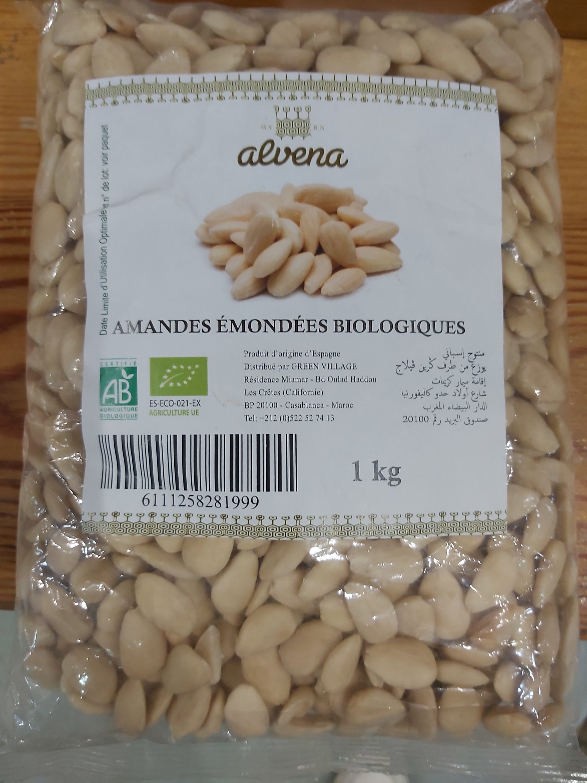 Alvena Amandes Emondées 1Kg
