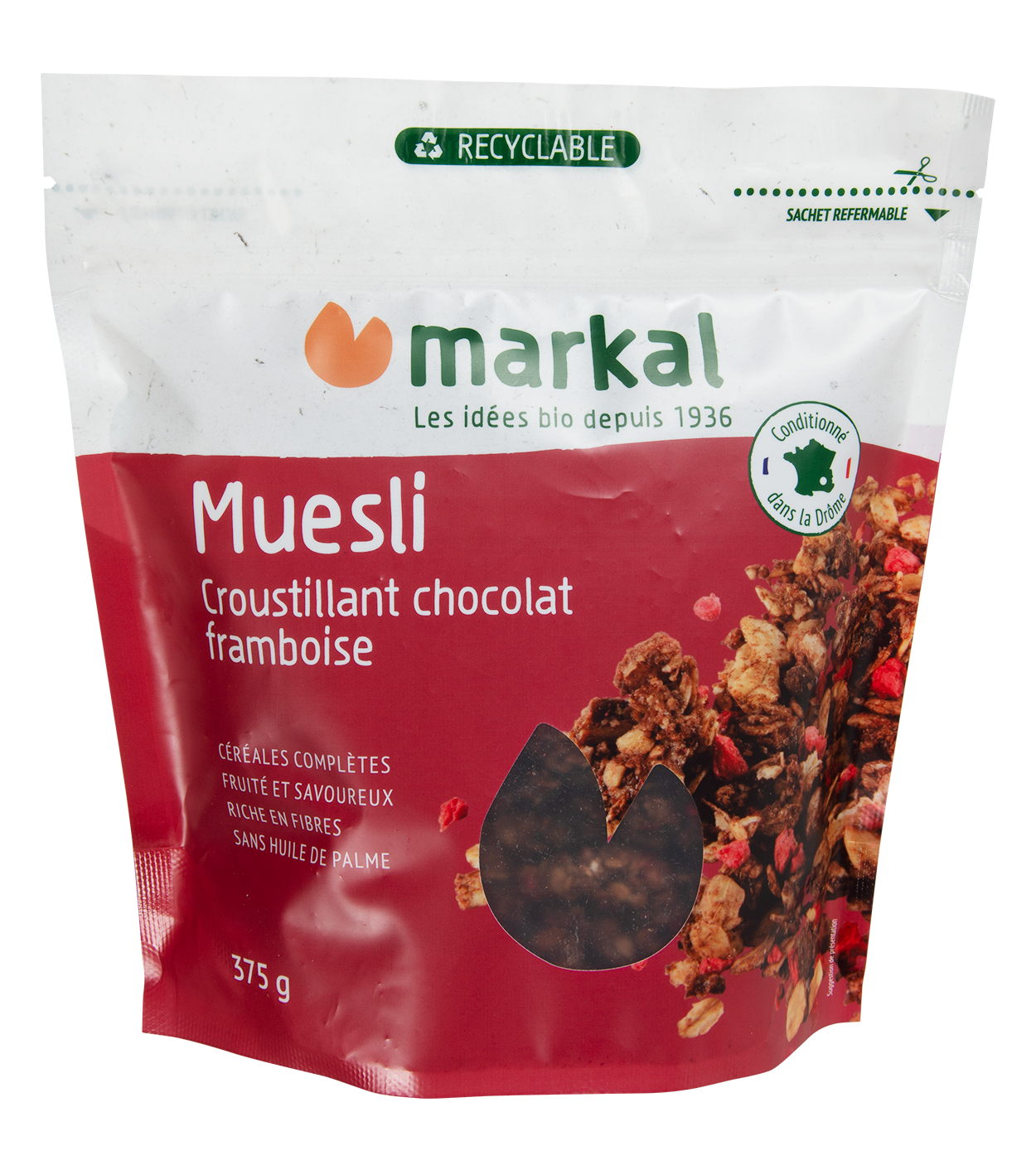 Markal Muesli Croustillant Chocolat Framboise 375G