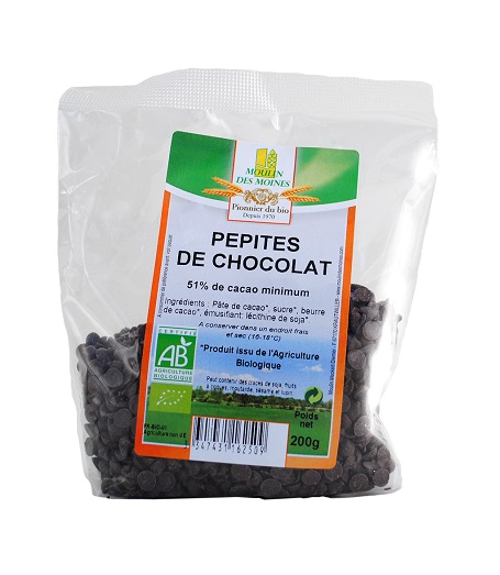 Moulin des Moines Pépites Choco Noir 62% 200G