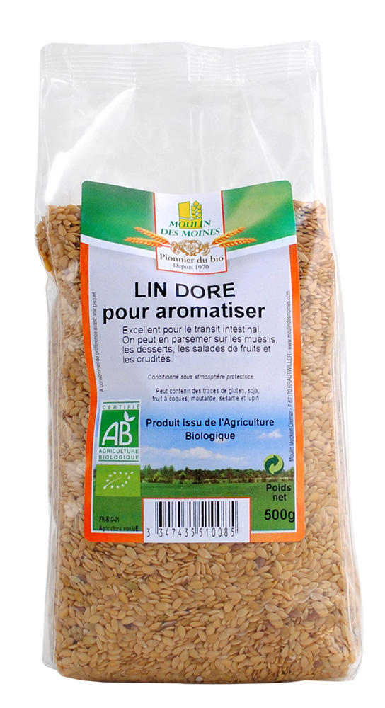 Moulin des Moines Graines de Lin Doré 500G