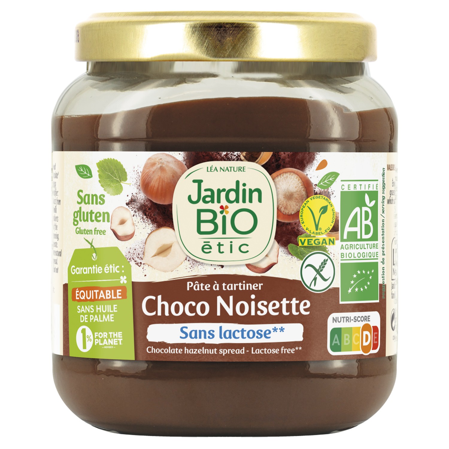 Jardin Bio Pâte à Tartiner Chocolat et Noisette sans Gluten 350G