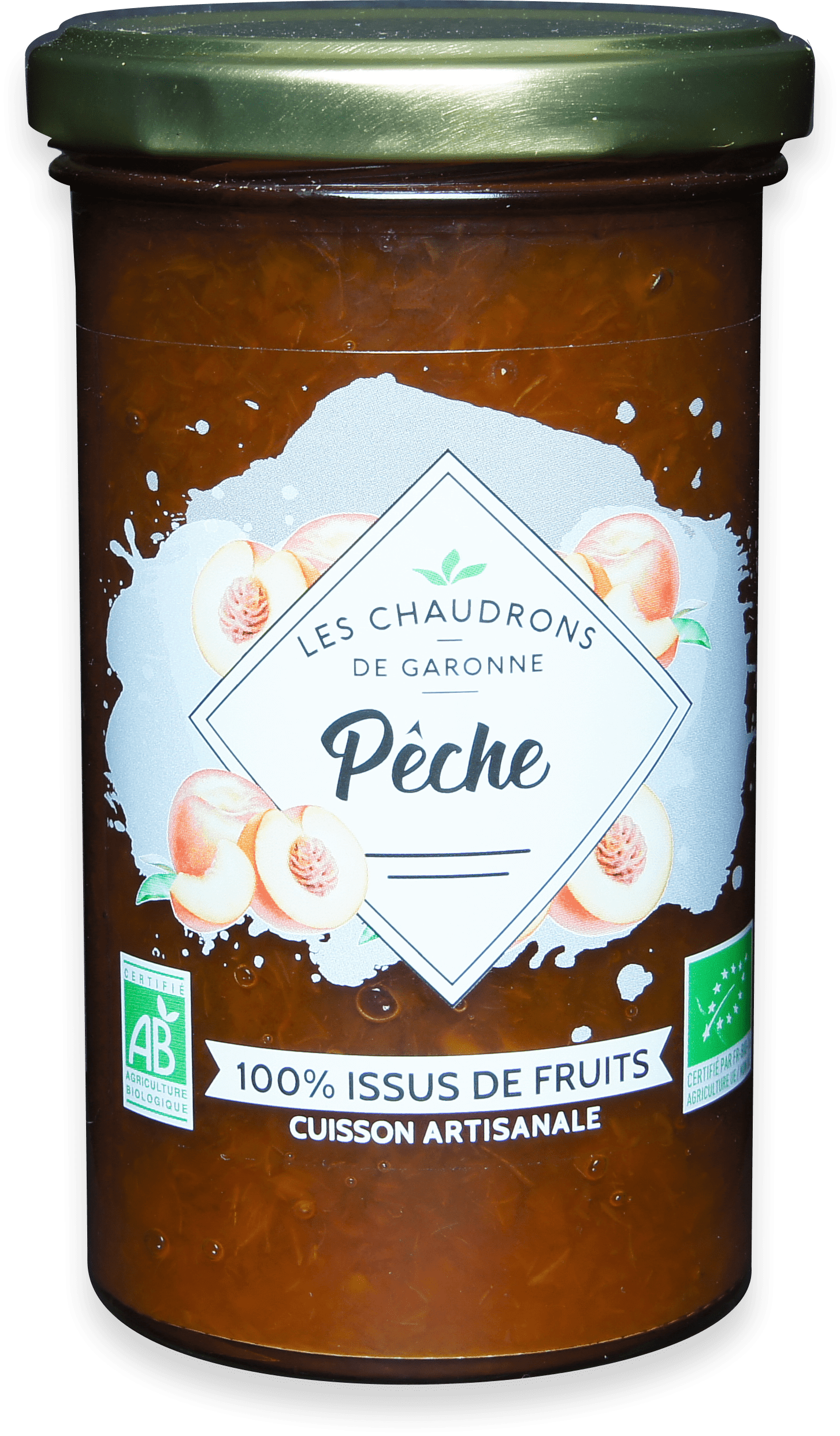 Les Chaudrons de Garonne Préparation 100% Fruits Pêche 275G