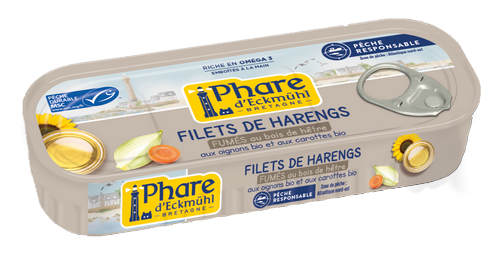 Phare d'Eckmuhl Filets de Harengs au Bois de Hêtre, aux Carottes et Oignons 150G