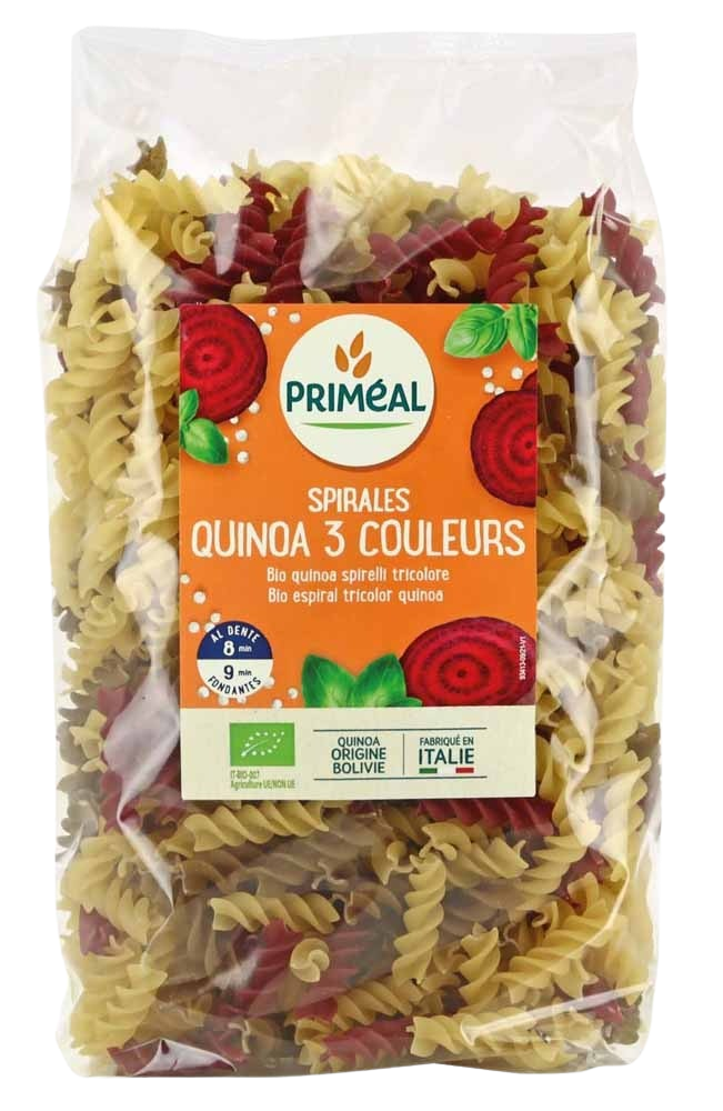 Primeal Spirales 3 Couleurs au Quinoa 500G