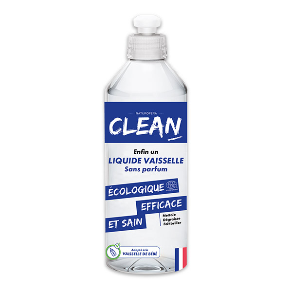 Clean Liquide Vaisselle sans Parfum 500Ml