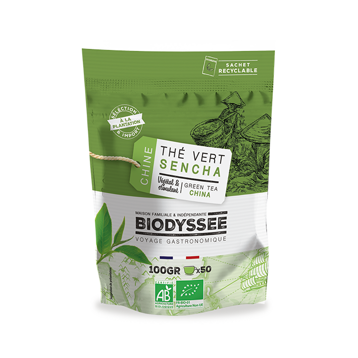 Biodyssée Thé Vert Sencha Chine 100G