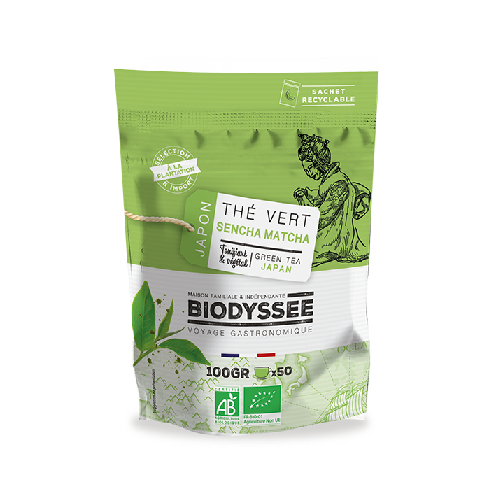 Biodyssée Thé Vert Sencha Matcha 100G