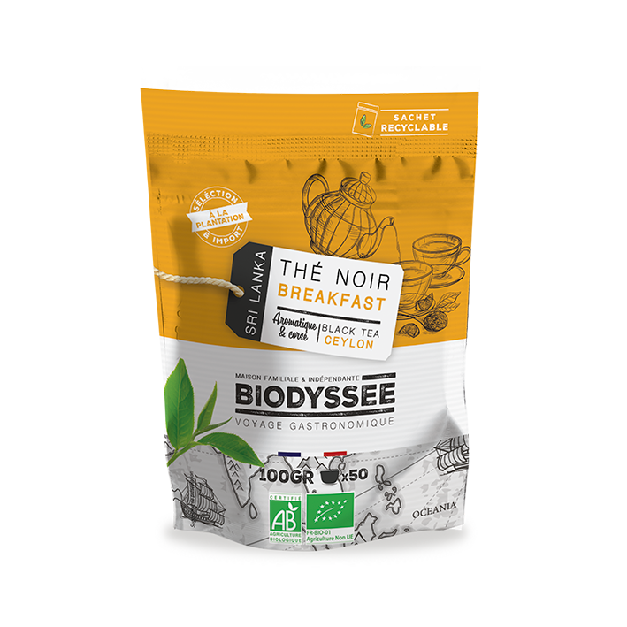 Biodyssée Thé Noir Breakfast de Ceylan 100G
