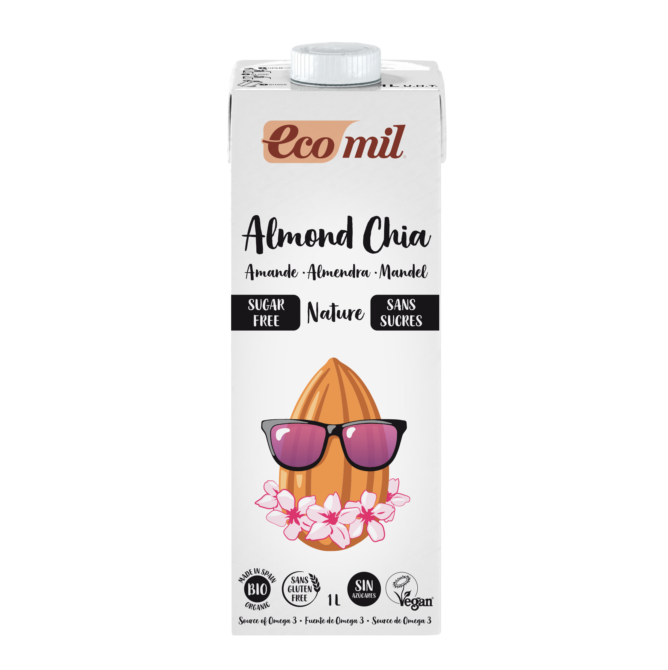 Ecomil Boisson Amande Chia 1L