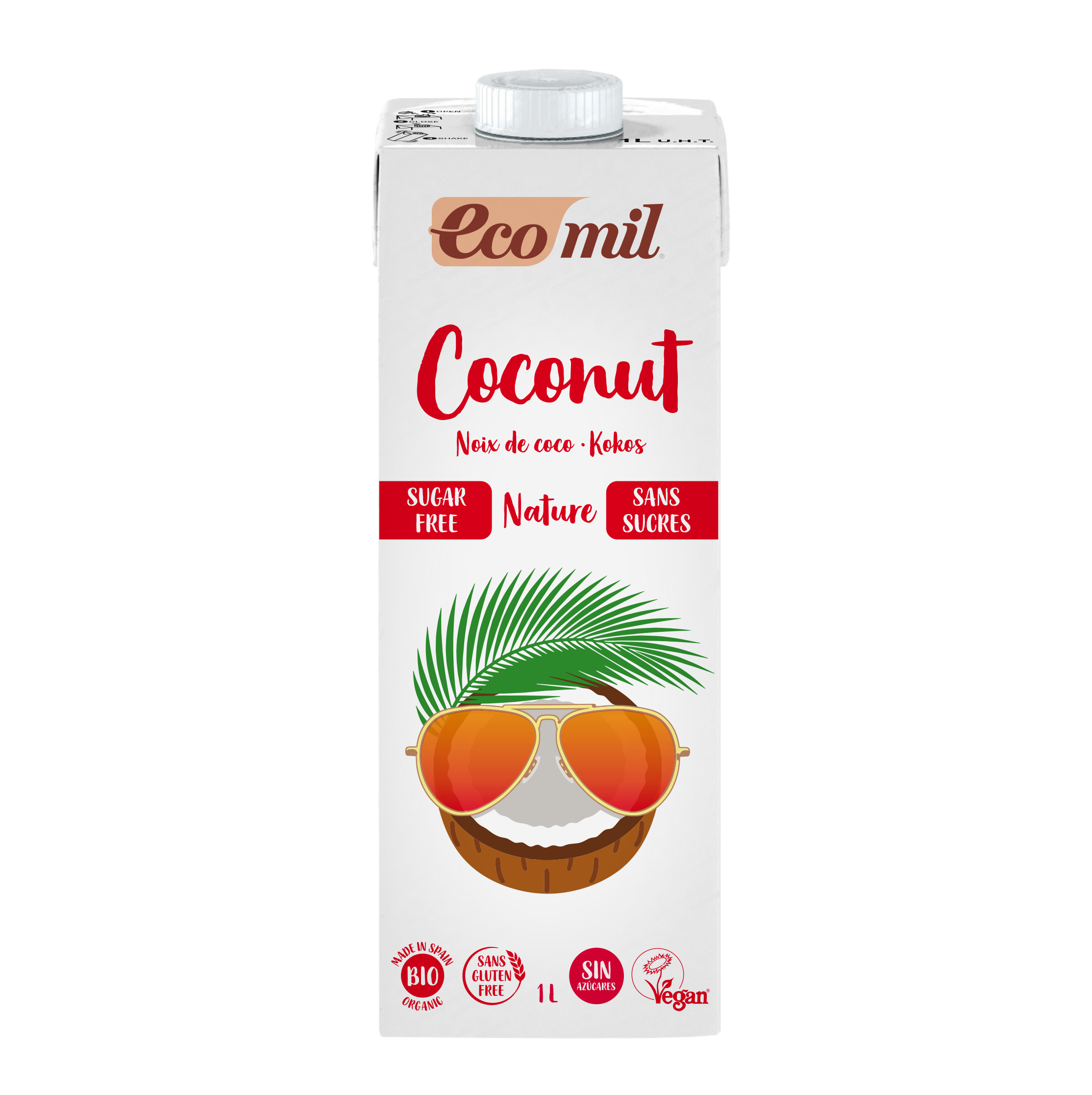 Ecomil Boisson Coco sans Sucres 1l