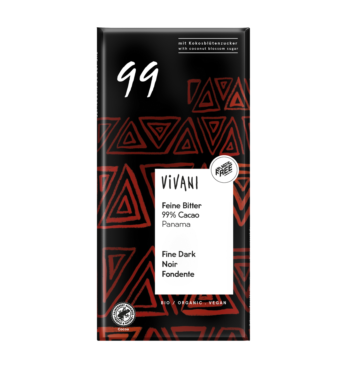 Vivani Chocolat Noir 99% Cacao 80G