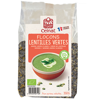 Celnat Flocons de Lentilles Vertes 350G