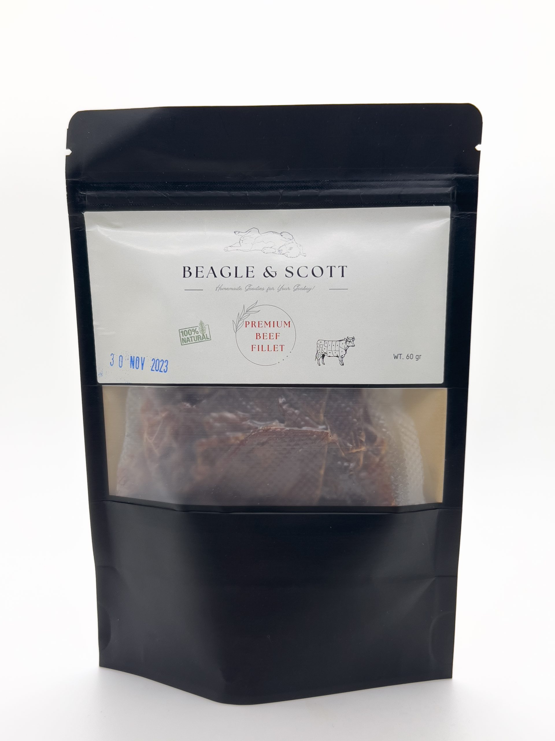 Beagle & Scott Snack 5 Premium Beef Fillet 60G