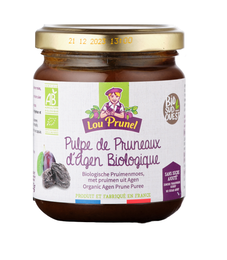 Lou Prunel Pulpe de Pruneaux d'Agen sans Sucre 225G