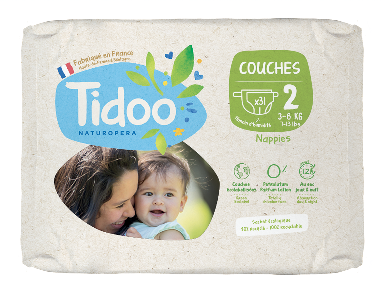 Tidoo Couche Taille 2 / 3-6Kg 31 Unités