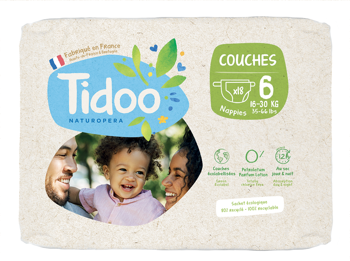 Tidoo Couche Taille 6 / 16-30Kg 18 Unités