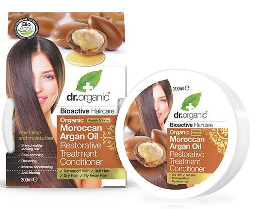 Dr Organic Revitalisant pour le Traitement des Cheveux à l'Huile d'Argan Marocain 200Ml