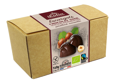 Ikalia Ballotin Escargots Praliné Noir 140G