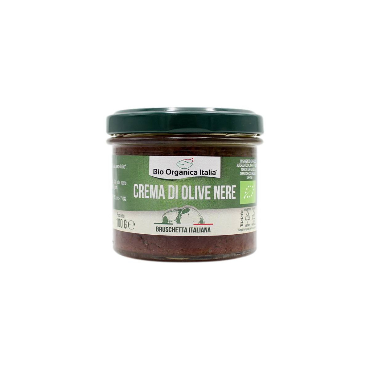 Bio Organica Italia Tapenade d'Olive à l'Italienne Demeter 100G