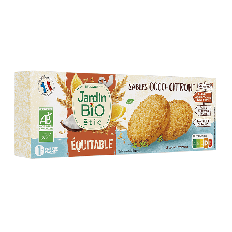 Jardin Bio Sablés Coco Citron 150G