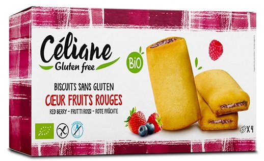 Céliane Biscuits Cœur Fruits Rouges 160G