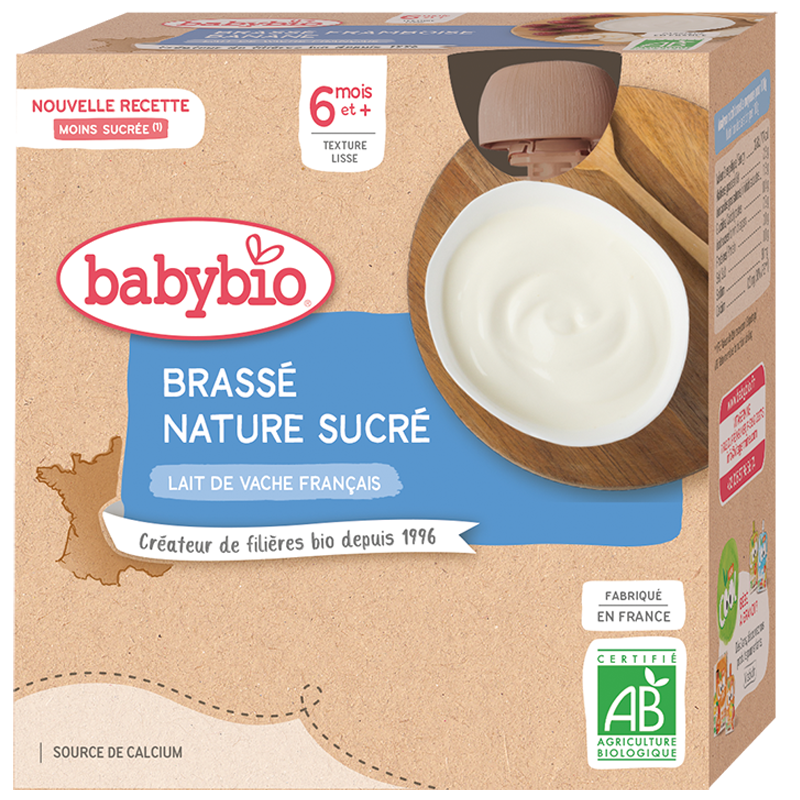 Babybio Brassé Nature Sucré 4X85G