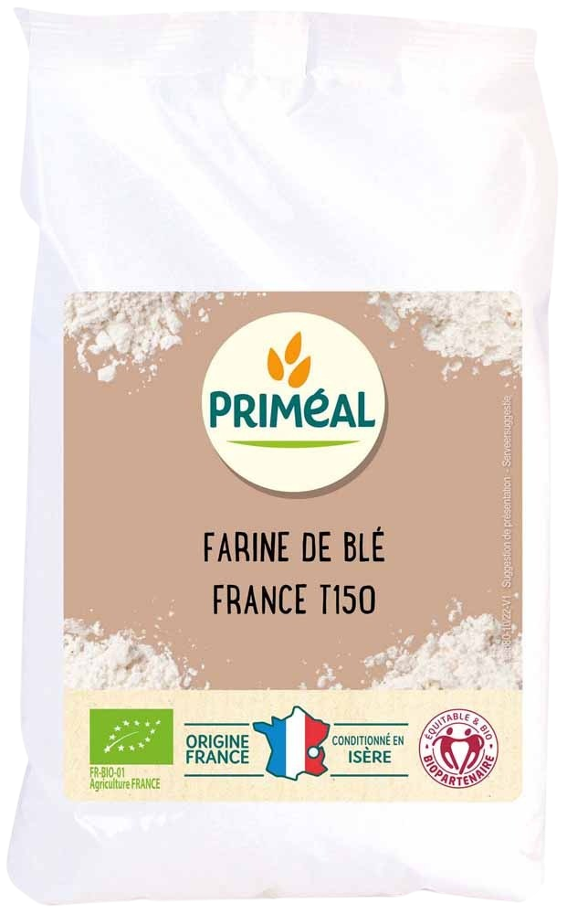 Primeal Farine de Blé Intégrale Type 150 1Kg