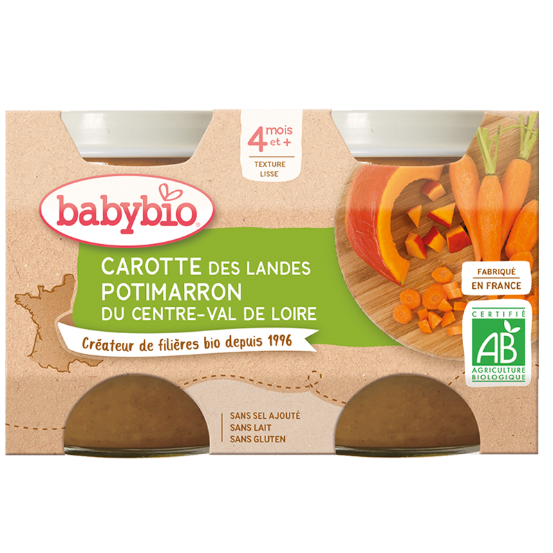 Babybio Pot Carotte Potimarron 2X130G