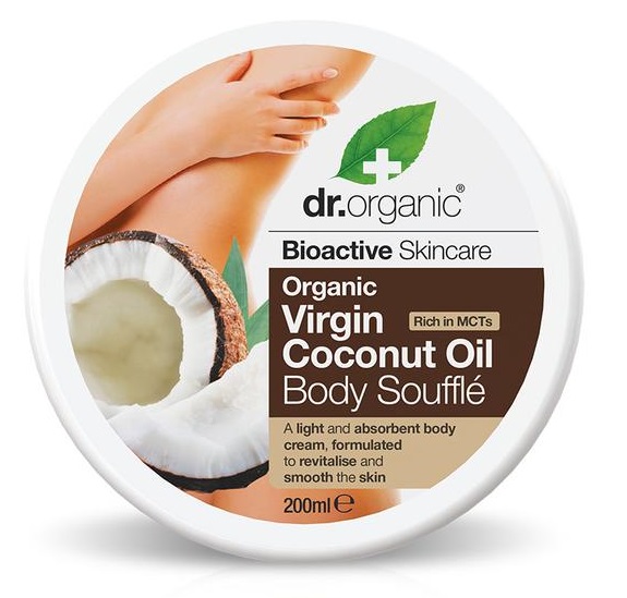 Dr Organic Soufflé Corporel à l'Huile de Coco Vierge 200Ml