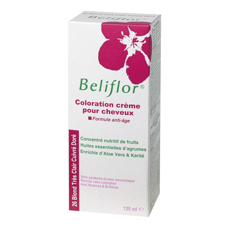 Beliflor Teinture Blond Très Clair Cuivre Doré CC26