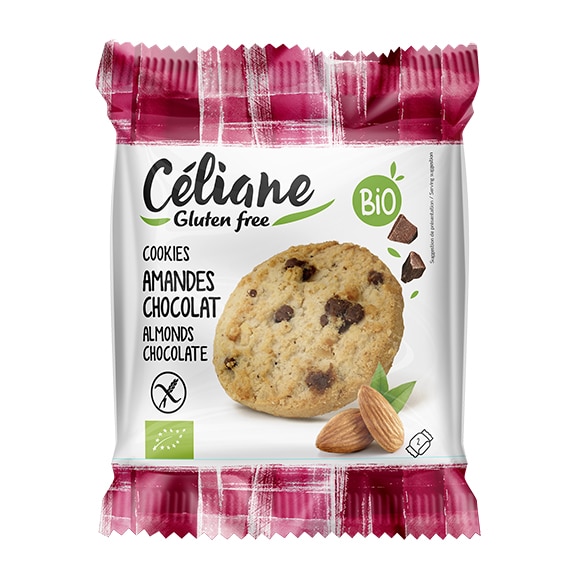 Céliane Cookies Snack Amande Chocolat Sans Gluten 50G