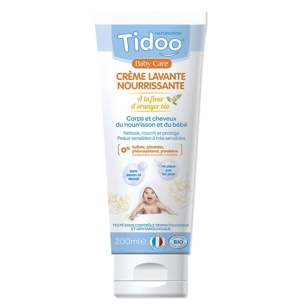 Tidoo Crème Lavante Nourrissante à La Fleur d'Oranger 200Ml