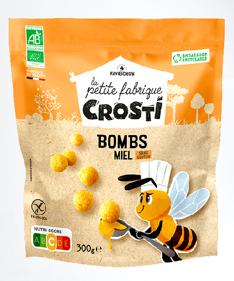 Favrichon Crosti Bombes Miel Sans Gluten 300G