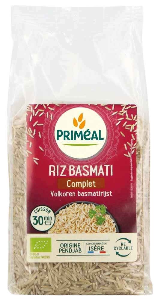 Primeal Riz Basmati Complet 500G