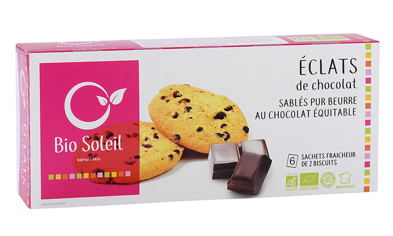 Bio Soleil Éclats Chocolat Sablés Pur Beurre 120G