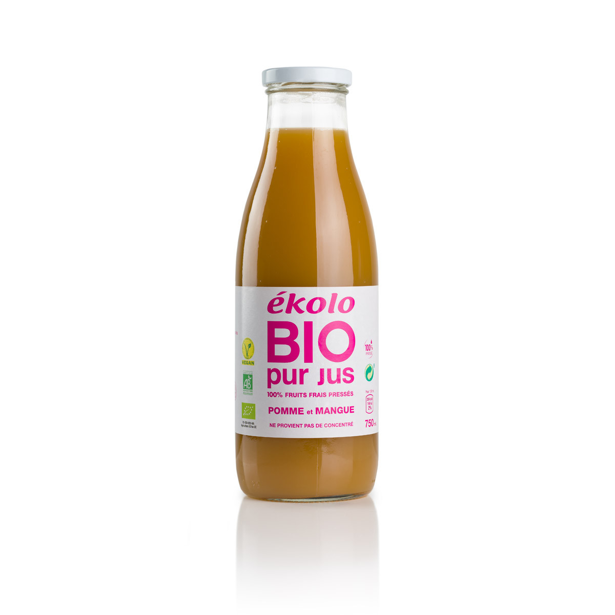 Ekolo Pur Jus de Pomme et Mangue 750ML