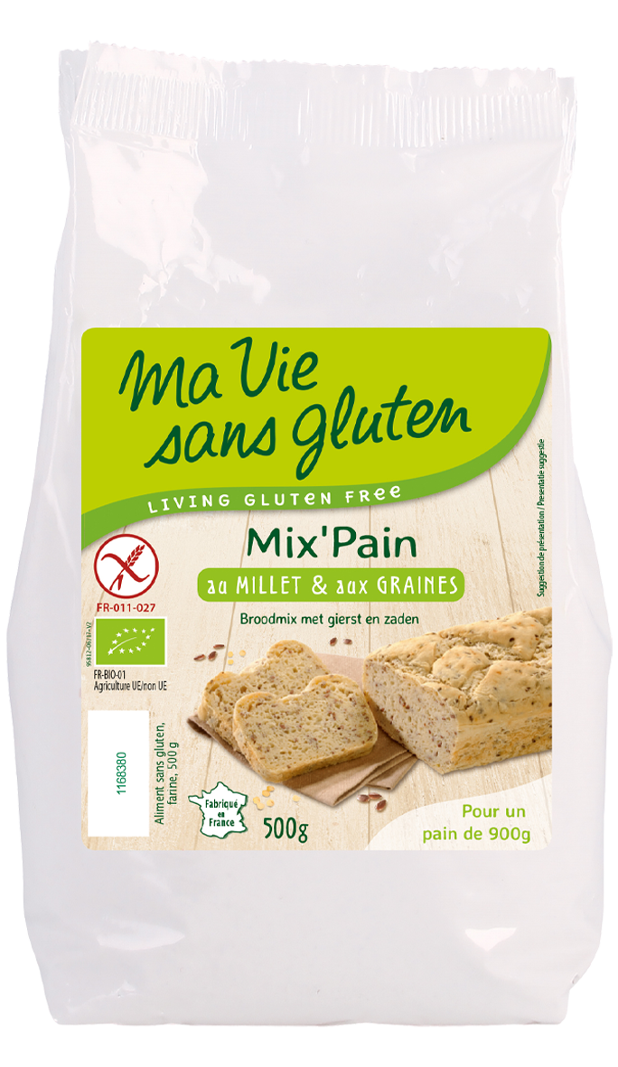 Ma Vie Sans Gluten Mix'Pain au Millet & aux Graines 500G