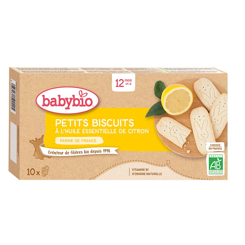 Babybio Petits Biscuits à l'Huile Essentielle de Citron x10