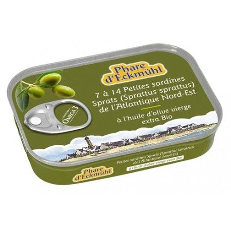 Phare d'Eckmuhl Petites Sardines - Sprats - à l’Huile d’Olive Vierge Extra 106G