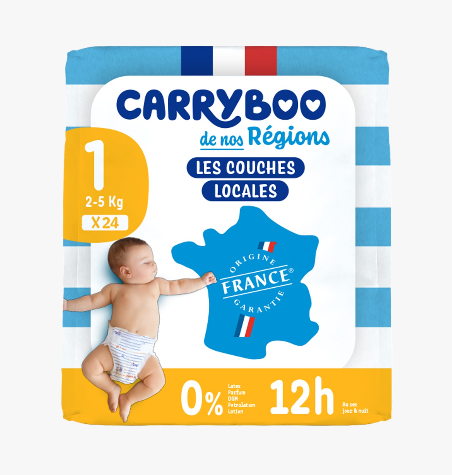 Carryboo de nos Régions Taille 1 (2-5Kg) x24