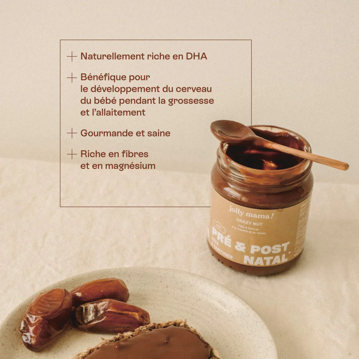 Jolly Mama Pâte à Tartiner Pré & Post Natal 220G – Image 3
