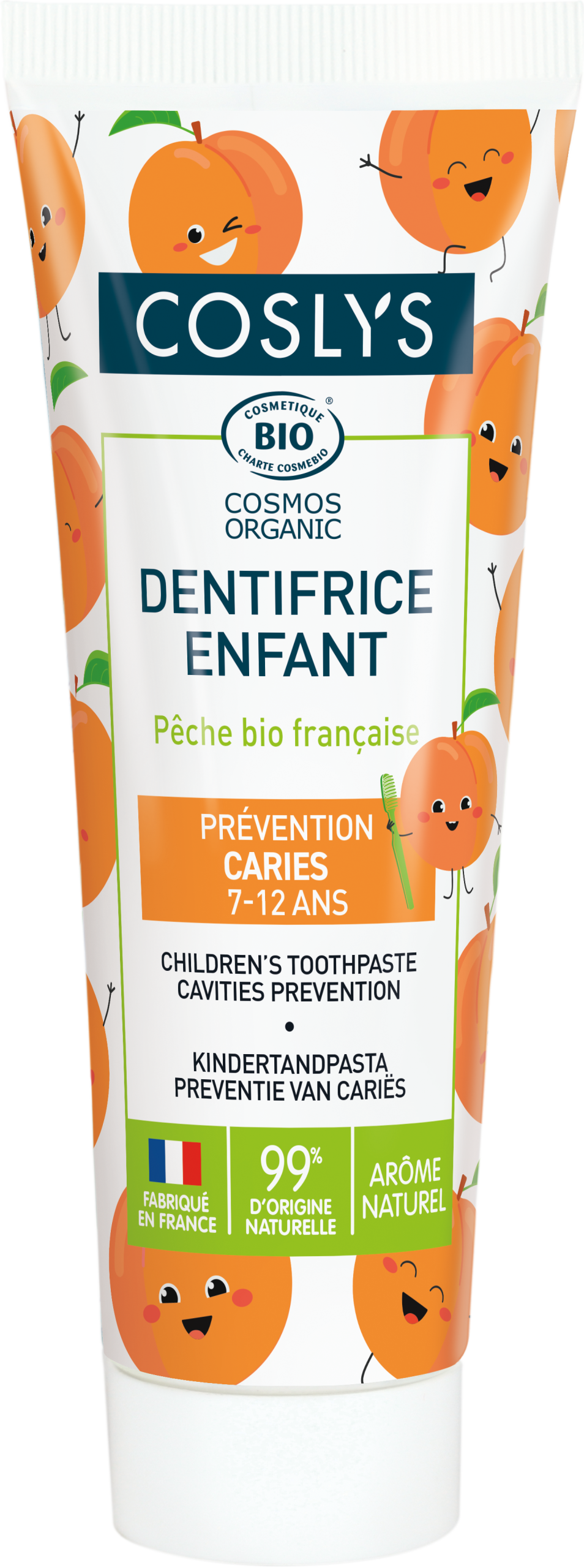 Coslys Gel Dentifrice Enfant Prev Carie Peche 50ML