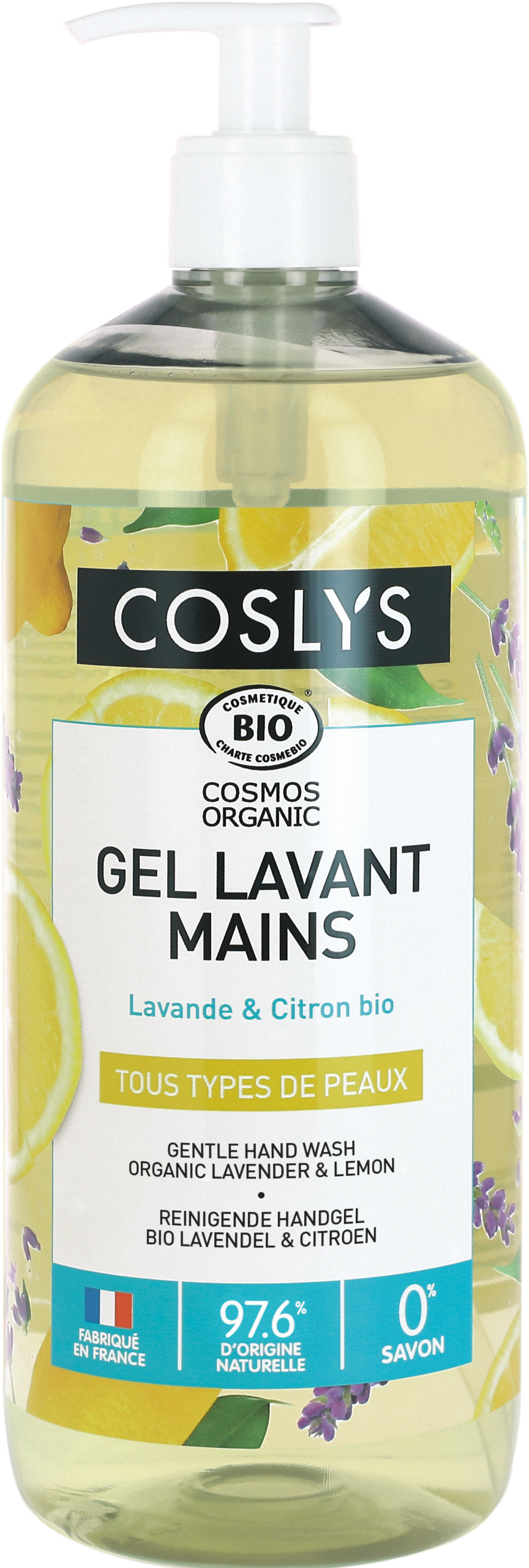Coslys Gel Lavant Main Lavande Citron 1L