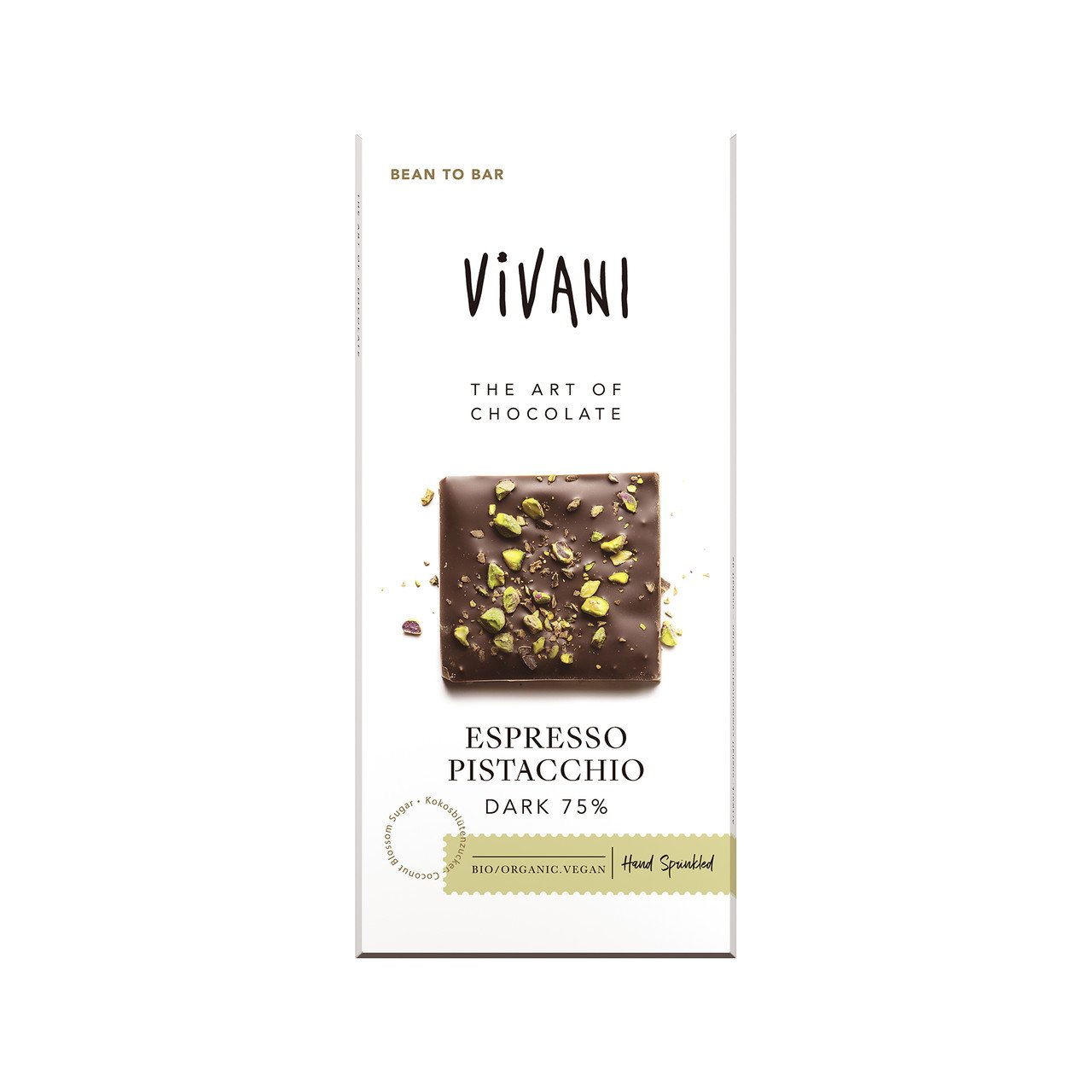 Vivani Choco Espresso Pistache 75% 80G